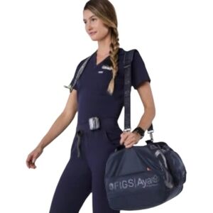 Figs Aya Healthcare Midnight Navy Duffle Weekender Bag